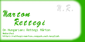 marton rettegi business card